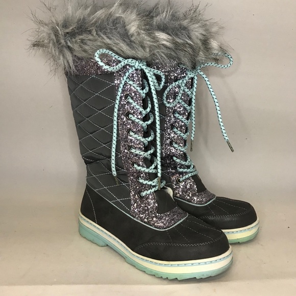 justice sparkle snow boot